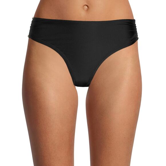 Swim Bottom Beaded Mid Rise Black Time And Tru Women's Plus 1X - Picture 8 of 9